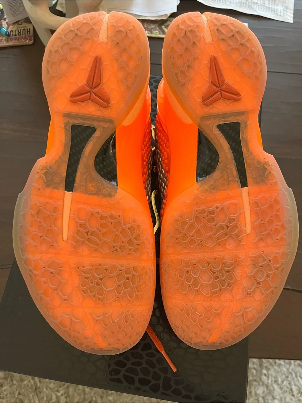 Nike KOBE VI 6 PROTRO 8.5 Total Orange, Metallic Silver - Rare